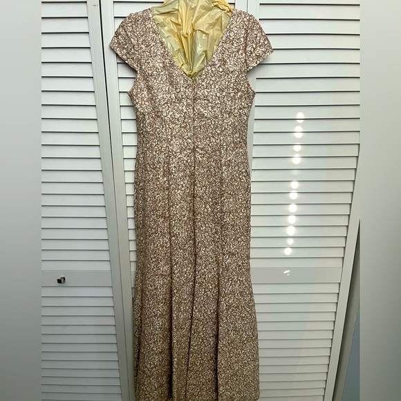 Alex Evenings Gold Sequined Dress - Picture 4 of 6